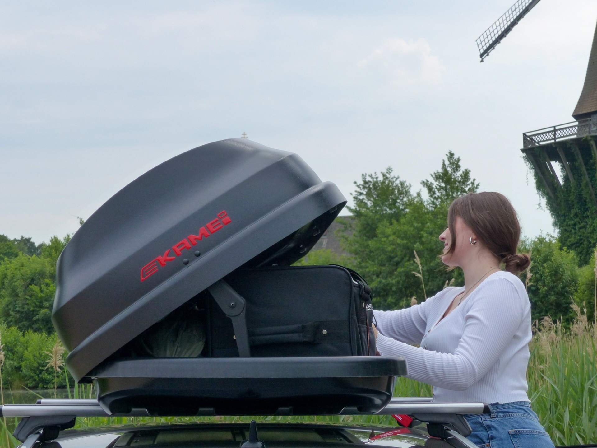 KAMEI Base 400 Dachbox schwarz-matt – Bild 2