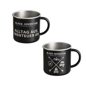 Black Adventure Edelstahltasse