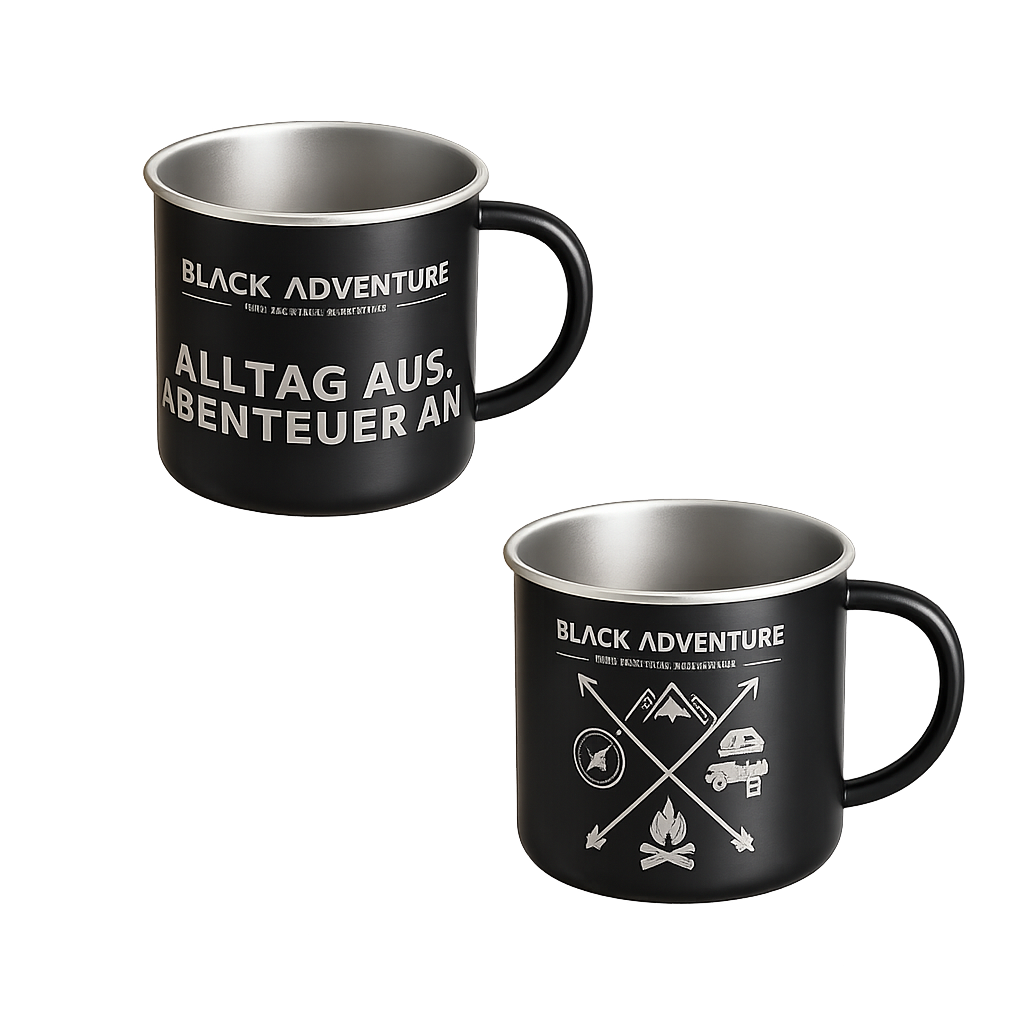 Dachzelt Camping Edelstahltasse