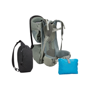Thule Sapling Kindertragen Komplettset | Kinderkraxe + Regenhülle + Sling Pack